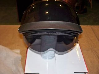 Outlaw Dot Approved Half Helmet with Flip Down Visor