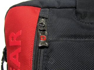 SwissGear Wenger Anthem Black Red Nylon Laptop Notebook Sleeve Messenger Bag