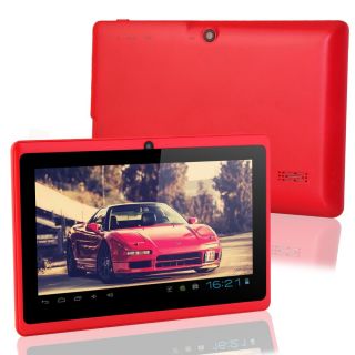 7" Android 4 2 Capacitive 5 Points Screen Dual Camera 4GB Tablet Red WiFi PC