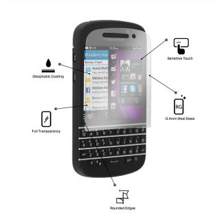 Techpro Premium Shatter Proof Tempered Glass Screen Protector for Blackberry Q10