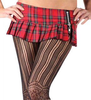 LDS Gothic Sexy Punk Rock Emo Goth Rockabilly Plaid Belt Mini Skirt SK538