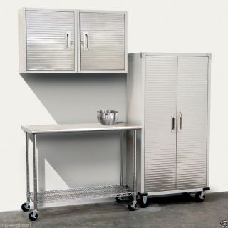 Commercial Garage Metal Steel Wall Hanging Storage Cabinet Adj Shelving Tool Box