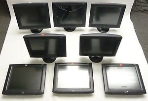 Lot 8 ELO TouchSystems ET1725L 17" POS Touchscreen Touch Screen Monitor Parts