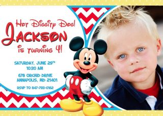 Mickey Mouse Printable Birthday Party Invitation