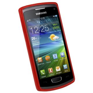Red Glossy TPU Gel Case for Samsung Wave 3 Bada S8600 GT 8600 Skin Cover Holder