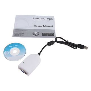 USB 2 0 to VGA Adapter Cable for CRT LCD Projector Monitor to PC Laptop Notebook