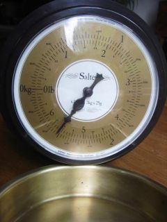 Vintage Brass Pan Wall Mounted Scales Salter 6 5lb w Germany 1977