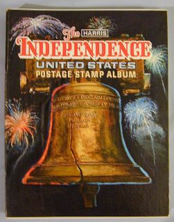 H E Harris Independence U s Stamp Album Approximately 650 Stamps Through 1995