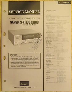 Sansui s X1130 X1100 Audio Video Stereo Receiver Service Manual Vtg Repair Info