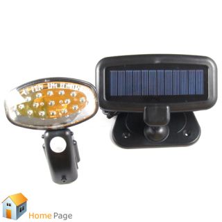 Solar Powered Power Motion Sensor Activated 15 LED Security Spot Path Light Lamp