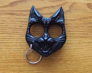 Black Cat Self Defense Keychain Personal Safety Security