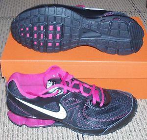 New Nike REAX Run 7 Running Training Womens 8 5 Black White Fireberry