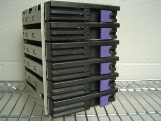 6 SCSI Drive RAID Array Cage w EXTRAS 68 Pin Intel PCI x RAID Card Cables Cords