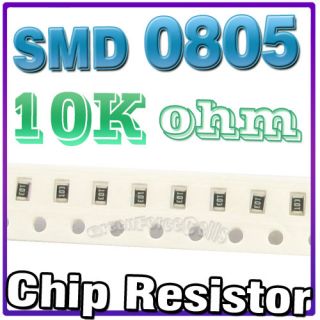 200 x SMD SMT 0805 Chip Resistors Surface Mount 10K 10KOHM 562 5 1 8W RoHS