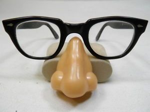 Vintage American Optical Safety Glasses Black Plastic Frames Retro Prescription