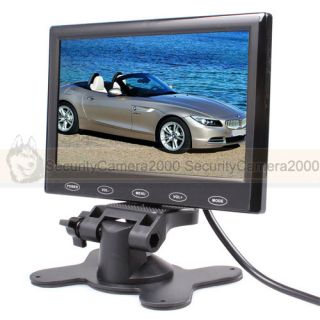 7 inch Car Vehicle Color TFT LCD Monitor 2CH Video Input Infrared Remote Control