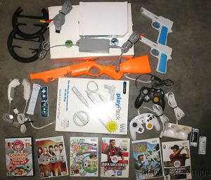 Nintendo Wii Game Console Bundle Includes 6 Games A Ton of Accessories