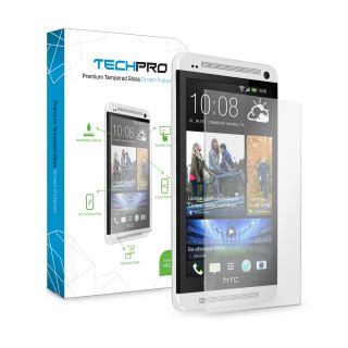 Techpro Premium Shatter Proof Tempered Glass Screen Protector Shield for HTC One
