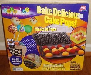 Original Bake Pop as Seen on TV Telebrand Cake Pops Baking Pan Accessories New