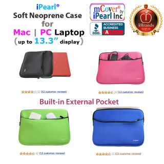 Green Ipearl® Soft Neoprene Case for MacBook Ultrabook Up to 13 3 inch Screen