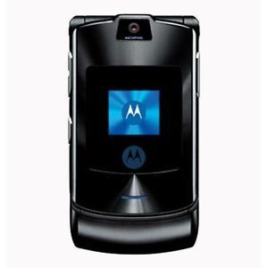 New Motorola RAZR V3i Polished Black Unlocked Mobile Phone