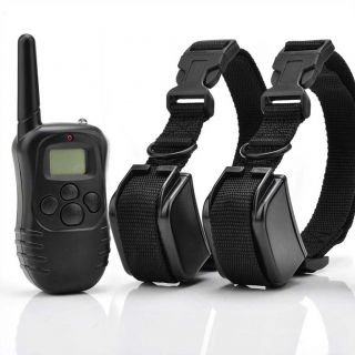 Remote Control Electric Shock Vibrate Pet Dog LCD 100 Level 300M Training Collar