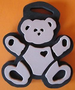 Chunky Stamps 1 Baby Teddy Bear Rubber Stamps New Large Gray Black Cute