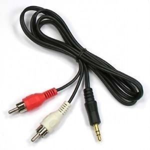 3ft 3 5mm Stereo Mini Male Plug to 2 RCA Male Stereo Audio Cable Adapter