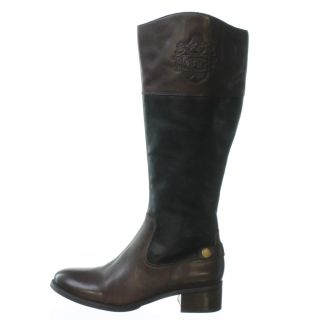 Etienne Aigner Chip Riding Boot Black Oxford Brown Combo 10