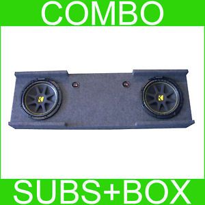 2007 2011 Chevy Silverado Crew Cab Pickup Sub Box w 2 12" Kicker Subwoofers 10
