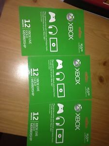 Brand New Xbox 360 Live 12 Month Gold Membership Card Fast 