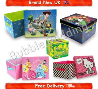 Cartoon Character Kids Storage Toy Box Bedroom Tidy New