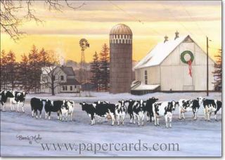 A Place Called Home 18 Cow Farm Themed Boxed Christmas Cards by LPG Greetings