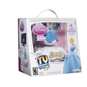 New Disney Princess Cinderella Plug and Play TV Video Game Controller 4 Games