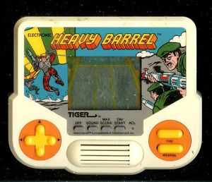 1990s Heavy Barrel Tiger Electronic Handheld Pocket Arcade Video Game
