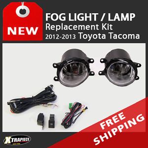 2012 2013 Toyota Tacoma Fog Lights Lamp Replacement Kit with LED Switch