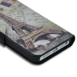 Eiffel Tower La Tour Eiffel Leather Wallet Case Credit Card Case for iPhone 5 5g