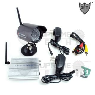 Wireless Color CCTV DVR Outdoor Security Camera Nightvision Audio 4 CH Freq 1732