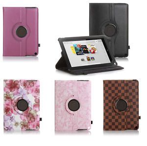 360 Rotating Leather Case Cover Stand Skin for Nook HD 7" Nook HD 9" Tablet