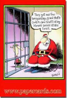 Santa in Jail 12 Funny Boxed Christmas Cards by Nobleworks