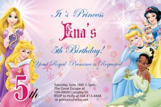 Personalized Disney Princess Birthday Party Invitation U Print Custom Photo