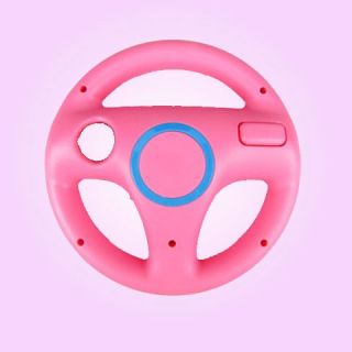 Pink Wii Remote Nunchuck Mario Steering Wheel Controller Game