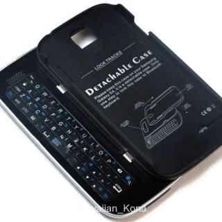 Slide Out Wireless Bluetooth Keyboard Case Samsung Galaxy S4 I9500 Black