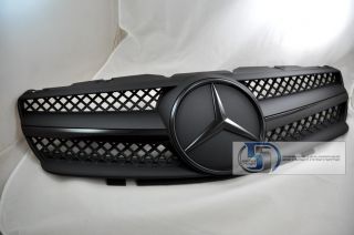 Mercedes R230 SL500 SL600 SL55 03 07 Grille Grill Glossy Matt Black Special