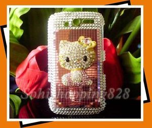 Pink 3D Hello Kitty Bling Hard Snap on Case Cover for HTC T Mobile myTouch 4G