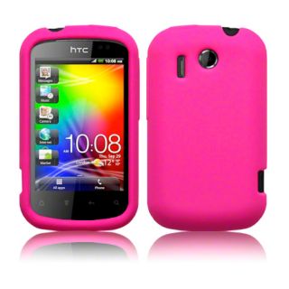 Hot Pink Soft Silicone Case Cover for HTC Explorer