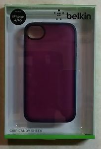 Belkin Grip Candy iPhone 4 4S Purple Turquoise Case Brand New