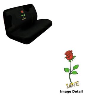 Rose Love Flower Seat Covers Set Floor Mats Car SUV Truck Van