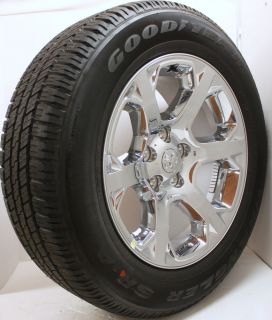New Set 4 Takeoff 2014 Dodge Ram 1500 Chrome 20" OEM Wheels Rims Goodyear Tires