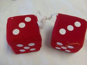 Fuzzy Dice Rear View Mirror Hanging Dice Custom Hot Rods PT Cruisers VW Bugs